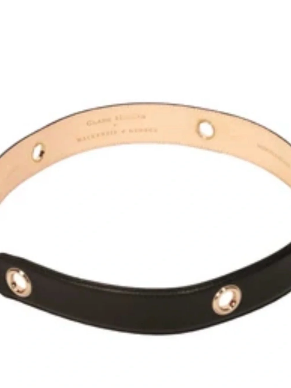 Clare Haggas x Mackenzie & George Black Leather Scarf Belt Made in England Med